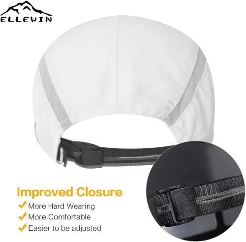 Vista 17 de ELLEWIN Gorra de béisbol unisex UPF 50 sin estructura, con pico grande y plegable