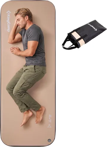 Vista 13 de KingCamp FLEXIREST 5.0 - Colchoneta de dormir doble para camping, compacta, tamaño completo, con bolsa de inflador, colchón de campamento sin PVC