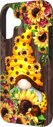 Vista 2 de Yellow Sunflower Gnome for Women Cute Summer Flower Pattern Case for iPhone 17