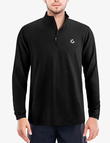 Vista 2 de JumGear-Life 3Pack Quarter Zip Pullover Men Long Sleeve Sweatshirts Running Athletic Golf Gym Shirt Quick Dry