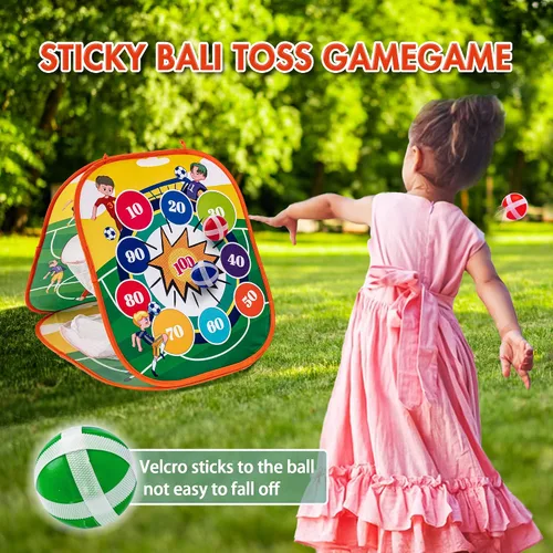 Vista 5 de Sundaymot Juguete de lanzamiento de bolsas de frijol, juguetes de juego de fútbol. Juguetes para niños pequeños para exteriores/interiores