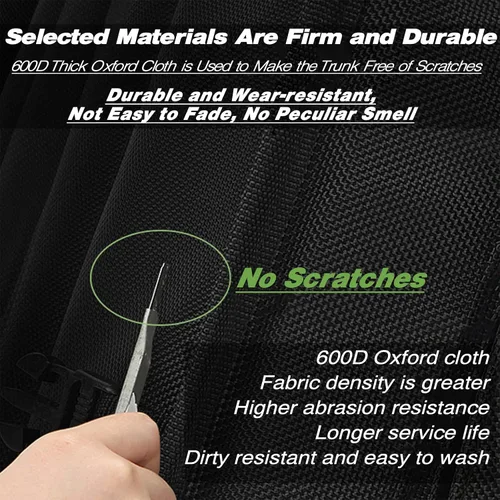 Vista 5 de Organizadores y almacenamiento para maletero de automóvil, resistente, impermeable, duradero, plegable, multiresistente, parte inferior