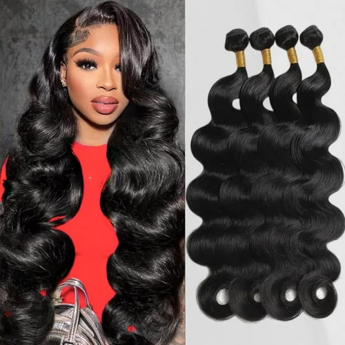 Vista 11 de Body Wave Human Hair Bundles with Closure 10A Brazilian Human Hair 3 Bundles with 4x4 HD Lace Closure Free Part 100% Unprocessed Virgin Hair Natural