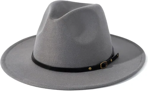 Vista 58 de Lisianthus - Sombrero con cinta con hebilla de ajuste, para mujer, modelo Fedora