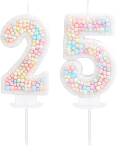 Vista 31 de Vela de Cumpleaños Número 0 Macarrón con Purpurina 3D Número 0 Vela Adorno para Pastel para Cumpleaños Boda Aniversario Fiesta Temática Dulce Pastel