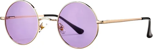 Vista 8 de PORADAY Circle Lennon - Gafas de sol redondas polarizadas estilo hippie pequeño círculo