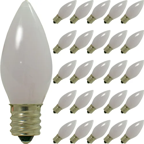 Vista 19 de EST. LEE DISPLAY L D 1902 Bombillas LED de Navidad C7 C9 estilo candelabro estable caja de repuesto de 25 (C7, azul sólido)