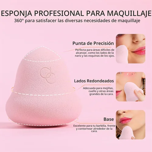 Vista 6 de Docolor brochas de maquillaje 16+3 piezas juego de brochas de maquillaje con bolsa de maquillaje, esponja de maquillaje y almohadilla de limpieza
