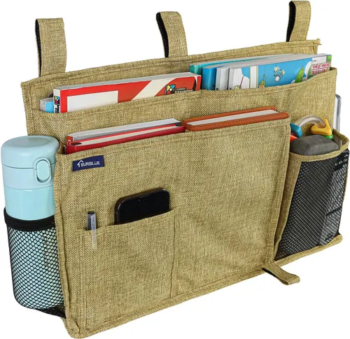 Vista 50 de Surblue Organizador de cama colgante para mesita de noche, bolsa de almacenamiento con bolsillo para literas y camas de hospital, habitaciones