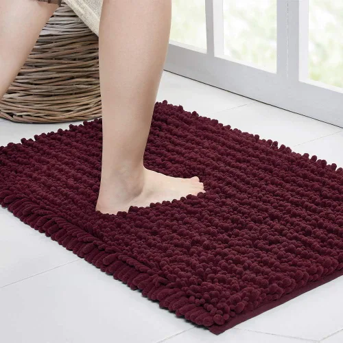 Vista 67 de Walensee Alfombra de baño antideslizante (32x20, azul oscuro) absorbente de agua, súper suave, felpilla peluda, lavable a máquina, se seca