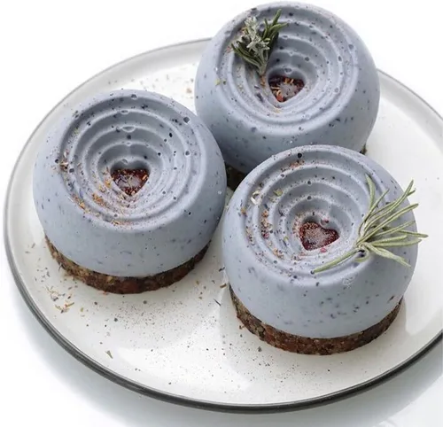 Vista 5 de Moldes de silicona para tartas en forma de corazón, molde para hornear mousse de vórtice para postre, pastelería, pudín, helado, chocolate