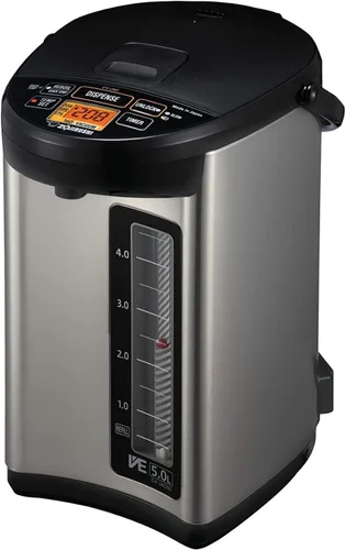 Vista 10 de Zojirushi Hervidor y calentador de agua de 4.0 litros (negro acero inoxidable) Aislamiento híbrido VE, modo de temperatura rápida, pantalla LCD