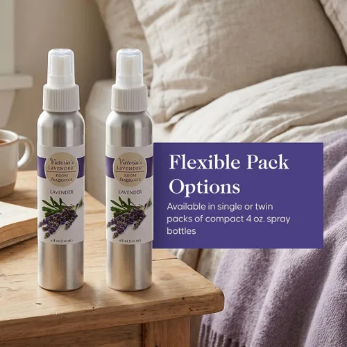 Vista 6 de Victoria's Lavender Spray de fragancia para habitación, ambientador y eliminador de olores, espray de lavanda, aroma de aceite esencial de lujo