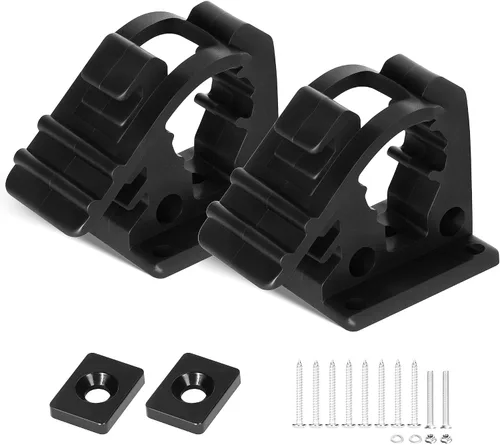 Vista 11 de SINOKING Abrazadera de goma de montaje en pala para asegurar equipos de 1-1/4" a 1-3/8" de diámetro para el hogar, garaje, barco, RV, ATV