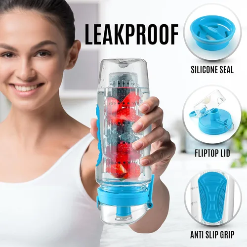 Vista 4 de Botella de agua portátil con infusor de frutas