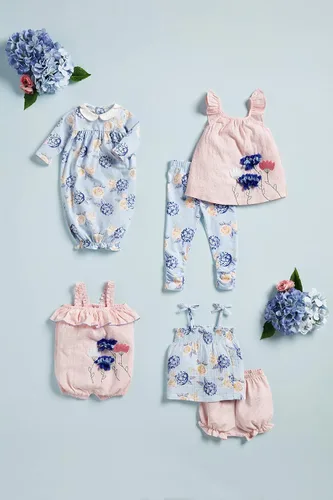Vista 2 de Mud Pie Hydraqngea - Manga larga para niña talla 0-3M
