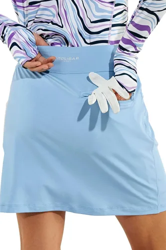 Vista 4 de Coolibar Falda pantalón corta de rendimiento UPF 50+ para mujer, protección solar