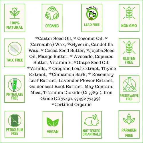 Vista 5 de Fifth & Skin BOTANICAL Lápiz labial Vegano Natural Orgánico Certificado libre de crueldad Sin parabenos Sin petróleo Saludable