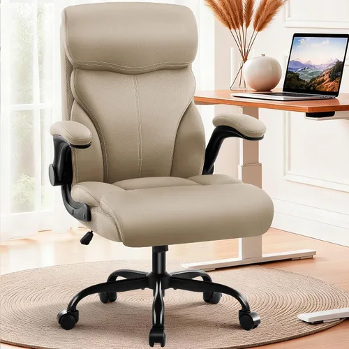Vista 13 de AreShark Silla de oficina – Silla ejecutiva de escritorio cómoda transpirable con respaldo alto y soporte lumbar, silla ergonómica de cuero