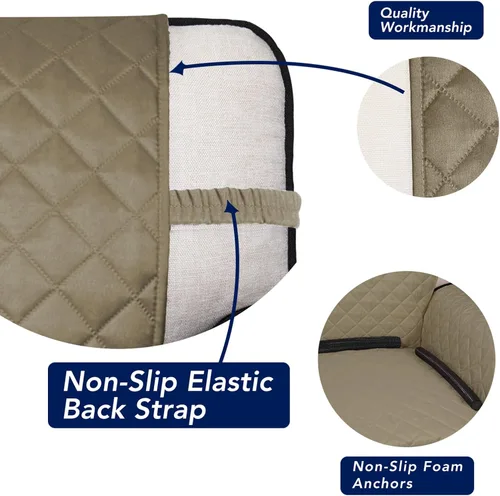 Vista 3 de PureFit - Funda de sofá acolchada reversible, protector de muebles impermeable, funda de sofá lavable con espuma antideslizante y correas elásticas