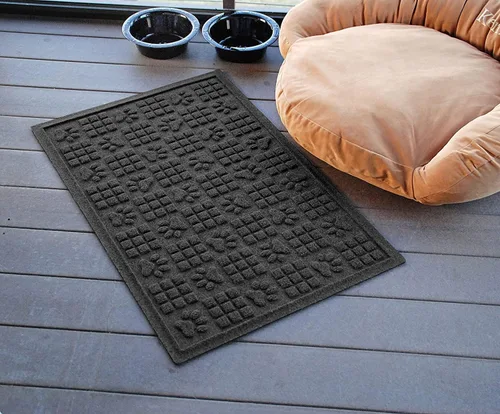 Vista 2 de Bungalow Flooring Waterhog - Tapete para puerta, 2 x 3 pies, fabricado en Estados Unidos, duradero y decorativo, antideslizante
