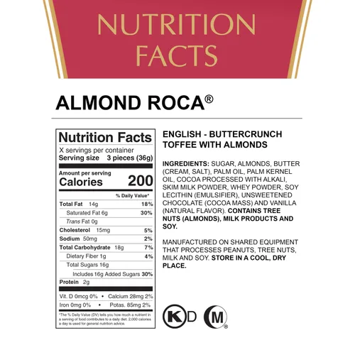 Vista 2 de Almond Roca - Paquete de 1 lata de caramelo de chocolate envuelta