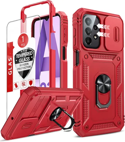 Vista 9 de LeYi Funda compatible con Samsung A23, protección de grado militar Negro