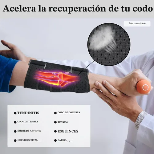 Vista 2 de Reamphy Codera, cómodo soporte para dormir en el codo, férulas estabilizadoras ajustables, síndrome del túnel cubital, tendinitis, nervio cubital