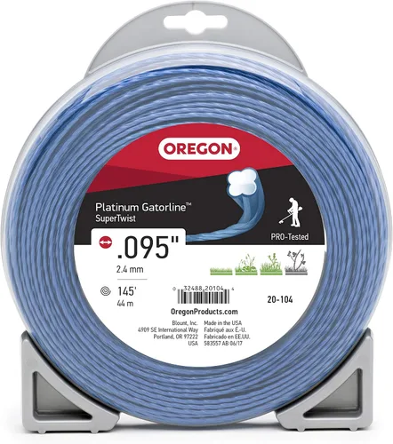 Vista 9 de Oregon Platinum Gatorline 155 - Línea de recortadora resistente, 0.155 pulgadas x 100 pies Cuerda profesional torcida para recortadora de hierba a