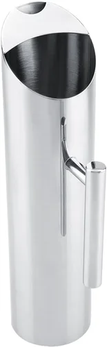 Vista 4 de Jarra de agua de acero inoxidable, elegante servidor de vertido de guardia de hielo para el hogar hotel plateado 2L 1 paquete