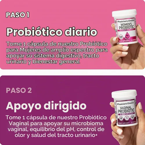 Vista 4 de Physician's CHOICE Feminine Power Duo Bundle - Probiótico vaginal + paquete de probióticos para mujer