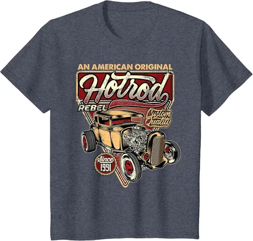 Vista 80 de Camiseta vintage Hot Rod Speed and Power para hombre Asphalt Grey