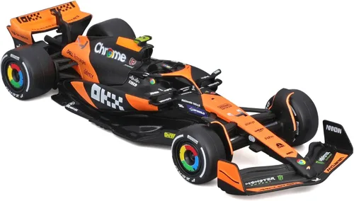 Vista 5 de Bburago Escala 1/43 Fórmula 1 McLaren F1 MCL38 Colección Grand Prix de Miami - #4 Lando Norris
