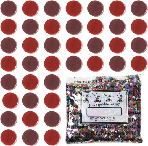 Vista 236 de Confetti Circle 1/4" Negro, Azul Marino Combo - 2 bolsas de media onza (1 oz) (8550/9971)