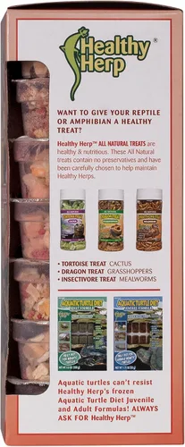Vista 2 de Healthy Herp Fruit Mix - Comida instantánea para reptiles, accesorios de dragón barbudo y comida de dragón barbudo, mezcla nutritiva para dragones