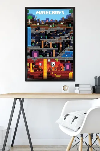 Vista 6 de Trends International Minecraft - Póster de pared mundial, 22.375 x 34 pulgadas, versión con marco negro