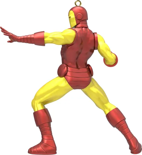 Vista 2 de Hallmark Keepsake Adorno de Navidad 2019 con fecha de año Marvel Iron Man, Metal