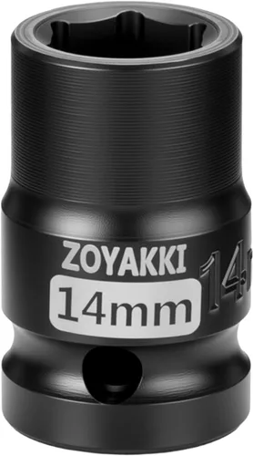 Vista 46 de Juego de llaves de impacto de 6 puntas de 1/2 pulgada - 1-1/2" (SAE), CR-MO, llave de eje de 1/2 pulgada de 6 puntas para fácil remoción de tuercas