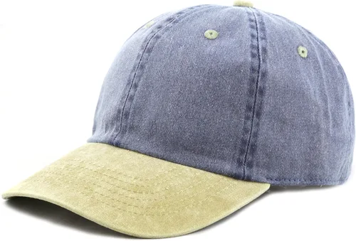 Vista 14 de The Hat Depot 100% algodón pigmento teñido de perfil bajo sombrero de papá seis panel casquillo 1. Negro.
