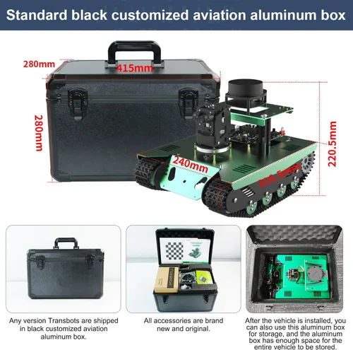 Vista 9 de Yahboom Raspberry Pi 4B AI Robot ROS Tank Kit Transbot con cámara de profundidad, escáner 3D ROS Robótica Codificación 2D Mapeo 3D Navegación