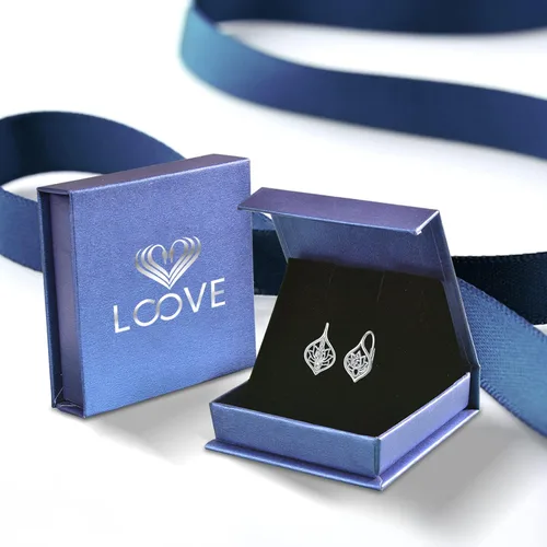 Vista 9 de LOOVE Regalo para el día de la madre, gato, árbol de la vida, piedra lunar, turquesa, flor, vikingo, aretes colgantes para mujeres y hombres, plata