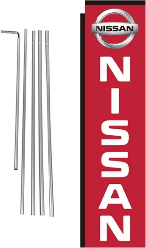 Vista 12 de Bandera de pluma rectangular para concesionario de automóviles con kit de poste y pico de tierra, compatible con carteles de Audi Carlot