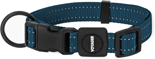 Vista 19 de Best Pet Supplies Voyager - Correa o collar reflectante para perro con asa de neopreno, para cachorros de raza pequeña, mediana y grande, bonita