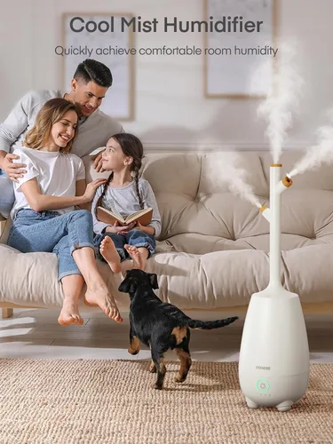 Vista 6 de Humidificadores para dormitorio, habitación grande, hogar, 5 L, humidificador de llenado superior silencioso de niebla fría con difusor de aceite
