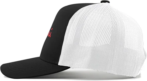 Vista 4 de Gorra Marca Peru — Gorra Snapback Trucker Mesh — Ajustable — Gorras Peruanas Negro/Blanco