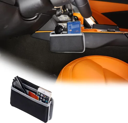 Vista 8 de Oxford - Caja de almacenamiento para consola central de tela para Chevrolet Corvette C7 2014-2019 Co-Pilot - Organizador colgante para consola