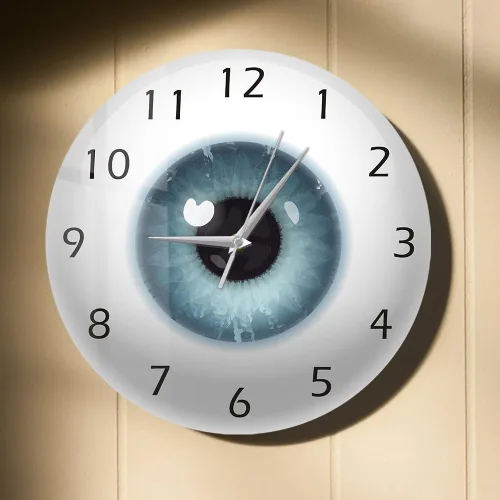 Vista 9 de The Geeky Days Reloj de pared silencioso con diseño de ojo pupila visión visión oftalmología reloj de pared silencioso de cuarzo 12 pulgadas todo lo