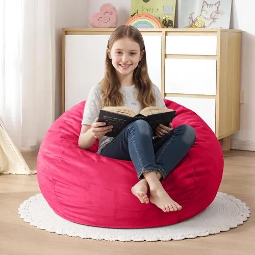 Vista 53 de Sillón puff de 3 pies Sillón estilo puff grande de 3 pulgadas con relleno de espuma viscoelástica, sofá suave con funda de terciopelo holandés