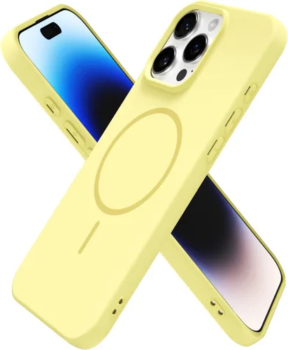 Vista 58 de Oakxco Funda de Silicona Mag Safe para iPhone 12 Pro Max, Funda Magnética Delgada y Fina Compatible con Carga Inalámbrica MagSafe, Bonita Funda