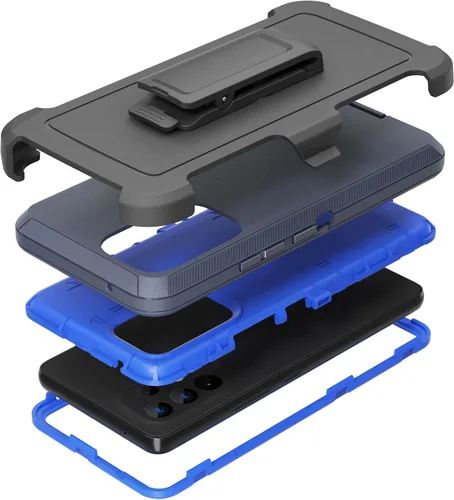Vista 7 de Funda compatible con Samsung Galaxy A53 5G, con clip para cinturón, resistente, a prueba de golpes, protección de cuerpo completo, con función atril